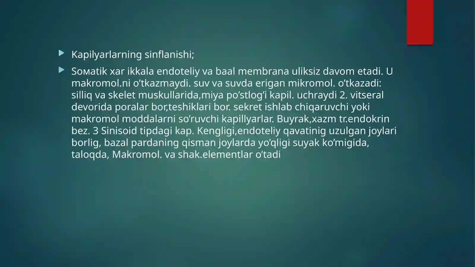 Kapilyarlarda qon aylanish 4