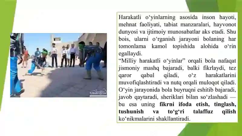 Nutqni rivojlantiruvchi milliy va harakatli o‘yinlarni o‘rgatish 4