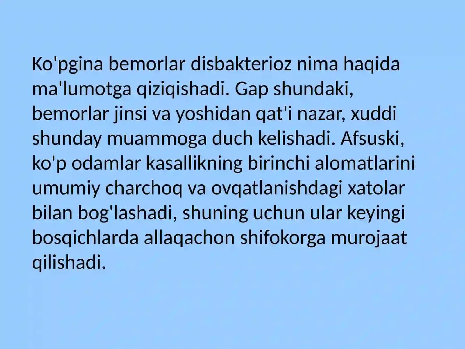 Disbakteriozning zamonaviy bakteriologik diagnostikasi 4