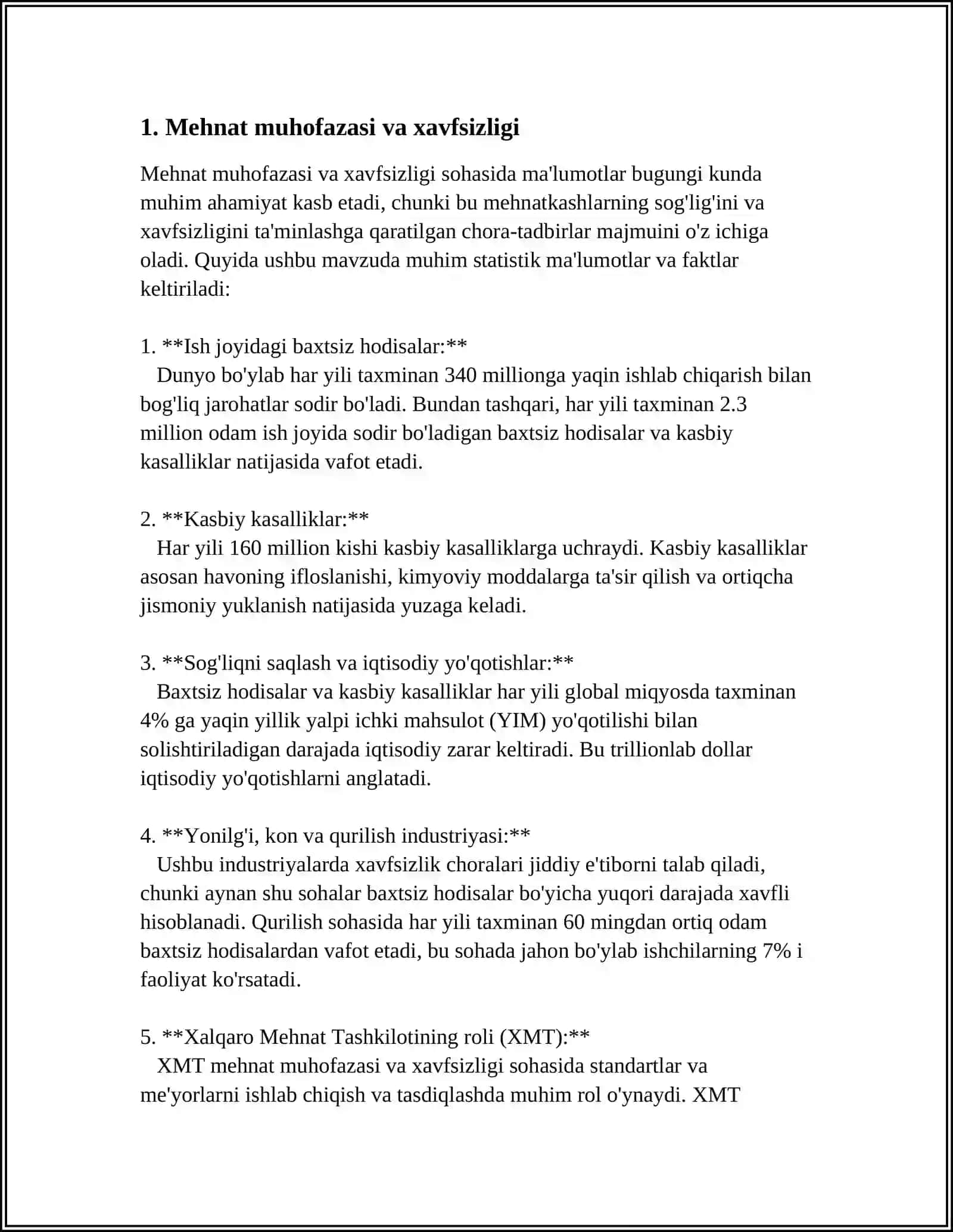 DAVOLASH-PROFILAKTIKA MUASSASALARIDA TIBBIY XODIMLARNING SALOMATLIGINI TA’MINLOVCHI MEHNAT SHAROITLARINI TASHKIL QILISH 4