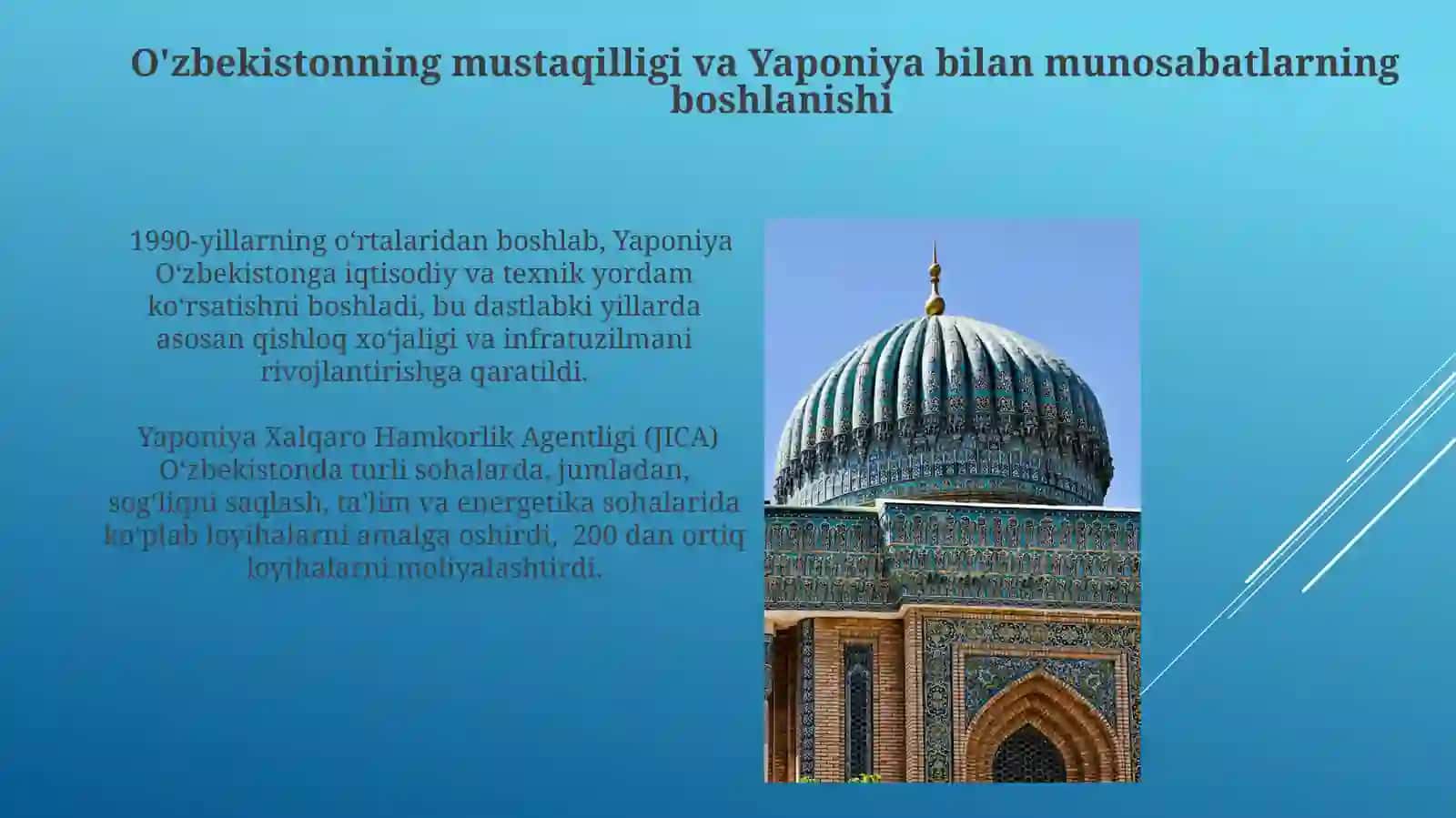 O'zbekiston va Yaponiya munosabatlari 4
