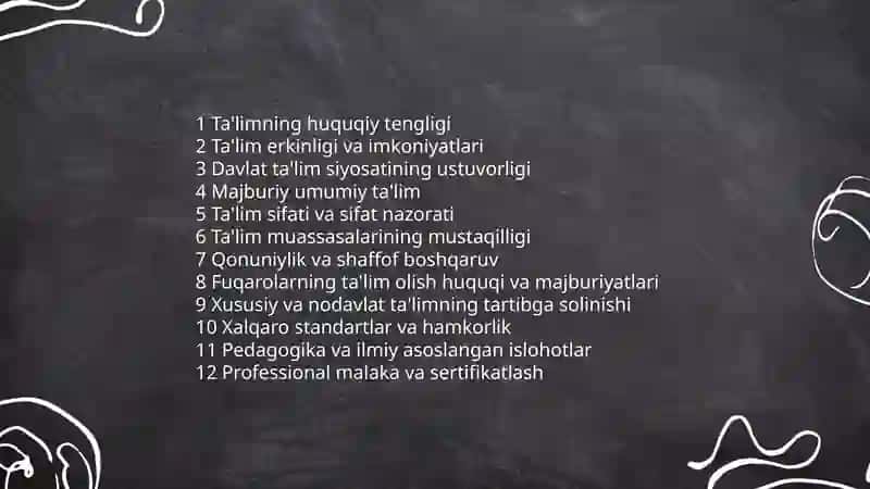 Ta'lim to'g'sidagi qonunning mazmun mohiyati 4
