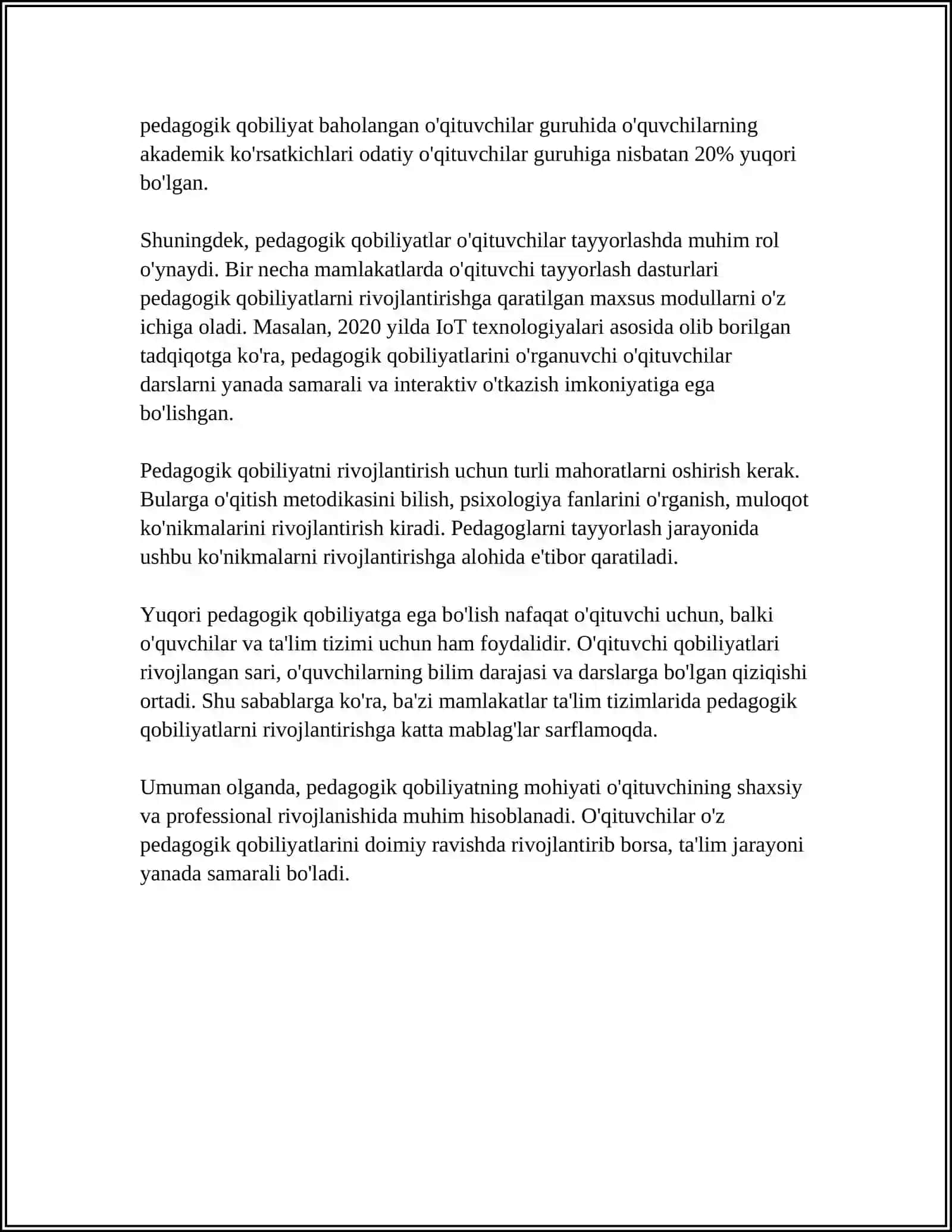 OʻQITUVCHINING PEDAGOGIK QOBILIYATI 4