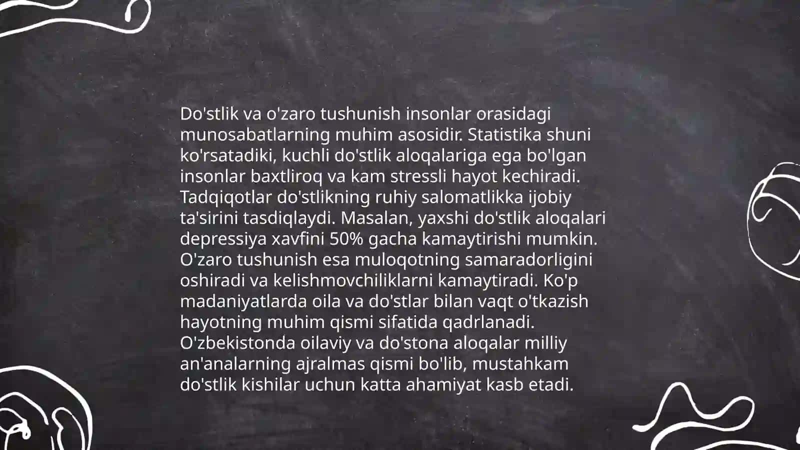 Do'stlik inson axloqining bebaxo go'zalligi 4