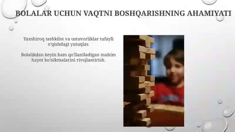 Bolalarni vaqtini chamalashga ôrgatish vazifalari 4