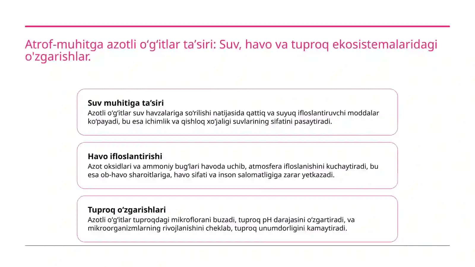 Azotli oʻgʻitlarning ekologik roʻli 4