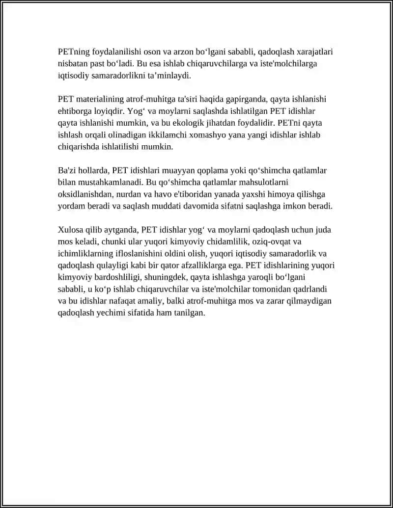 PET idishlari 4