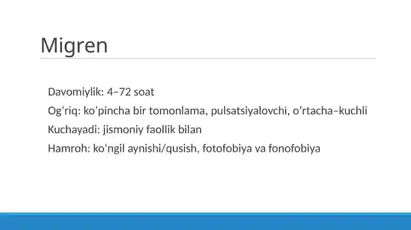 Birlamchi bosh og'riq sindromi 4