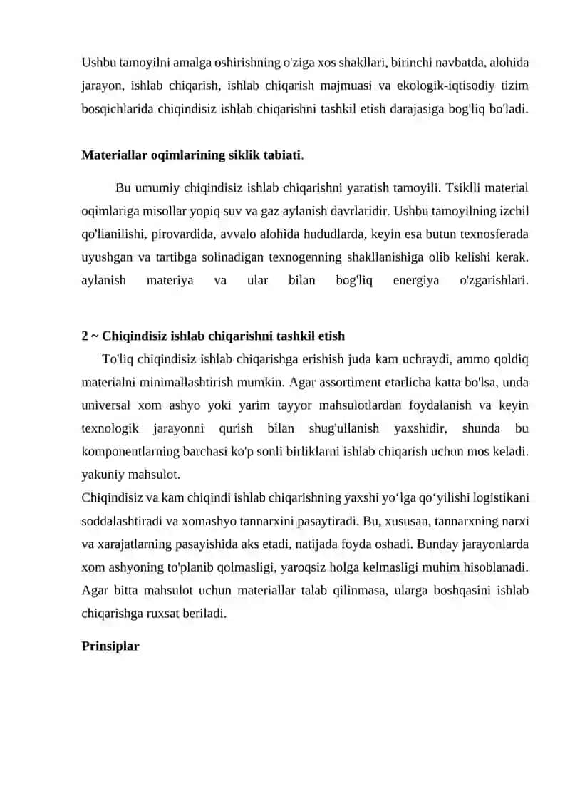 Kam chiqindili va chiqindisiz texnologiyalar 4