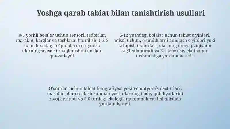 Tabiat bilan tanishtirishning ahamiyati 4