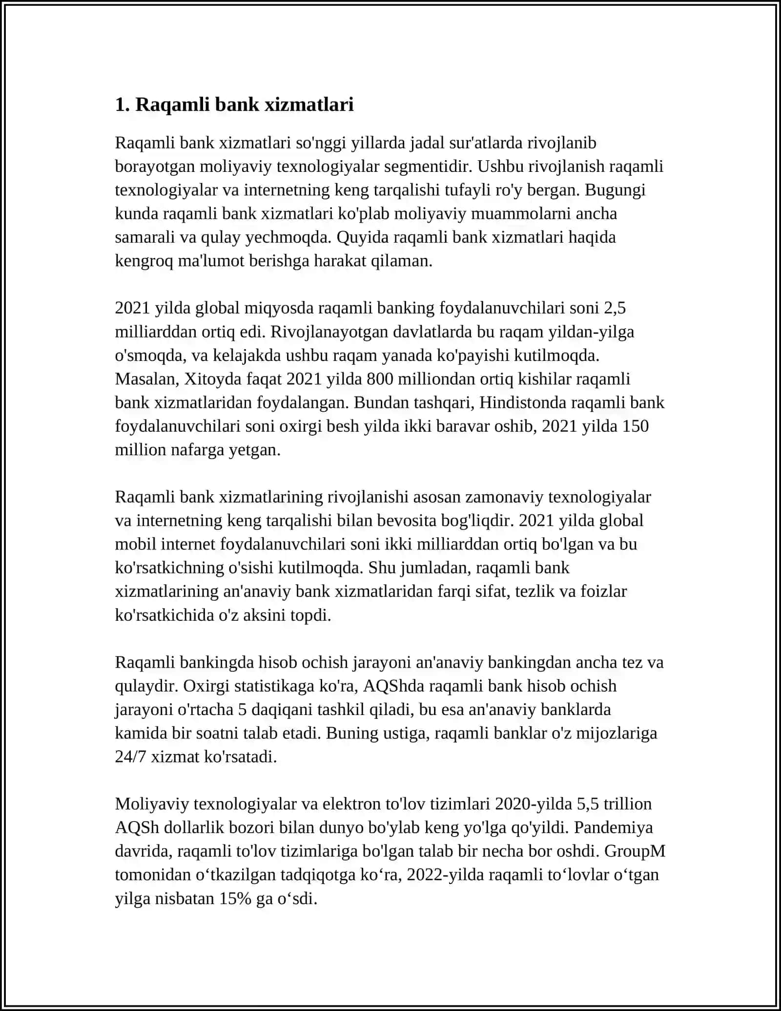 O'ZBEKISTON RESPUBLIKASI OLIY TA’LIM FAN VA INNOVATSIYA VAZIRLIGI 4
