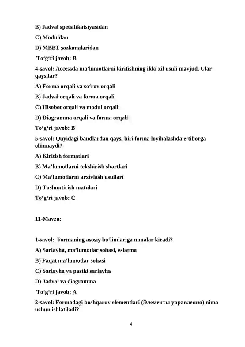 Microsoft Access 4