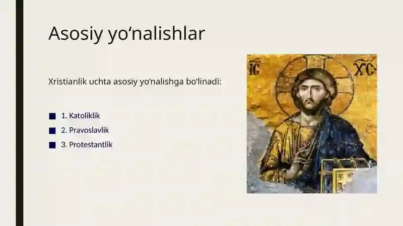 Xristianlikning asosiy analishlari 4