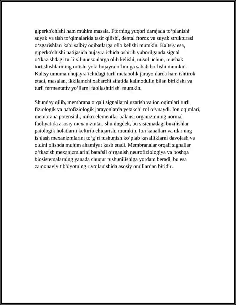 SIGNALLARNI MEMBRANALAR ORQALI OʻTKAZISHI 4