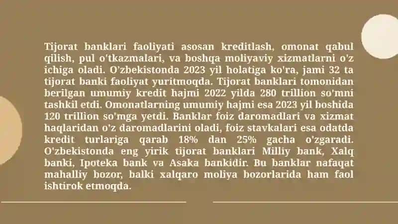 O’zbekistonning bank-moliya tizimi 4