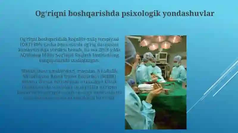 Zamonaviy og'rqsizlantirish usullari 4