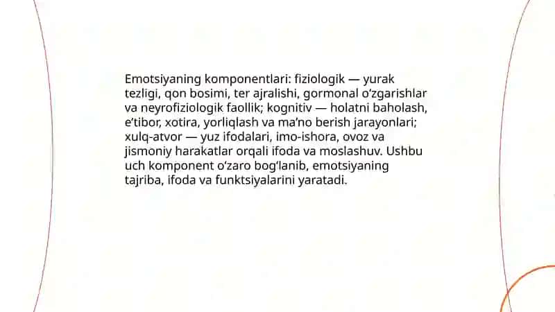 Emotsiya va hissiyot haqida tushuncha 4