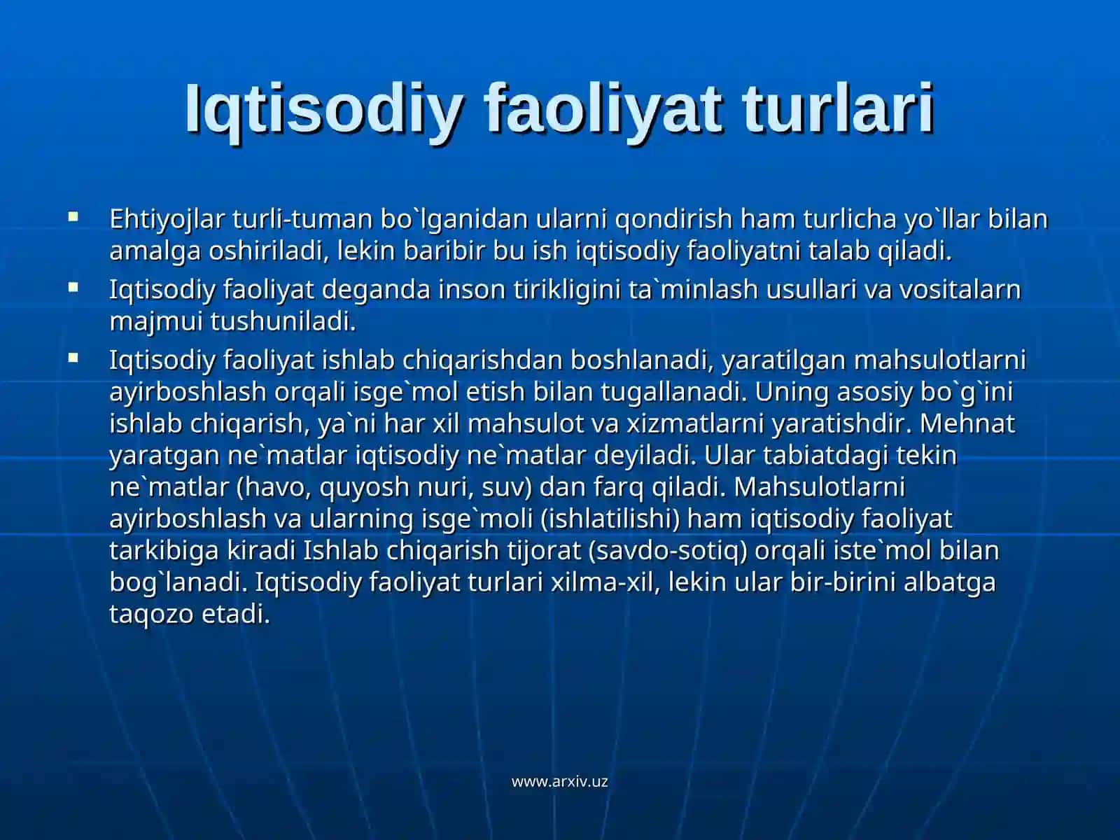 Bozor iqtisodiyotining mazmuni va rivojlanishi 4
