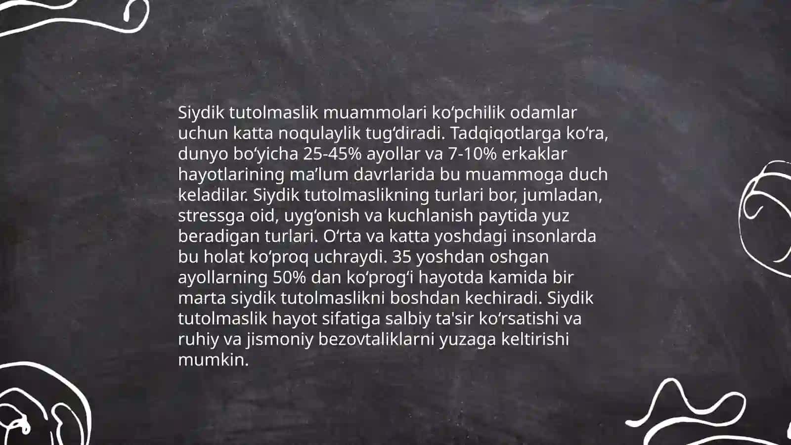 Qariyalarda siydik ajratish a'zolari kasalliklari 4
