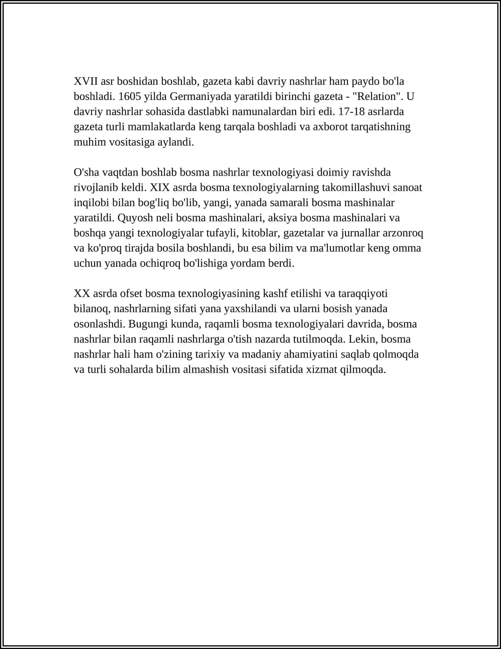 INSONIYAT HAYOTIDAGI ILK BOSMA NASHRLAR 4