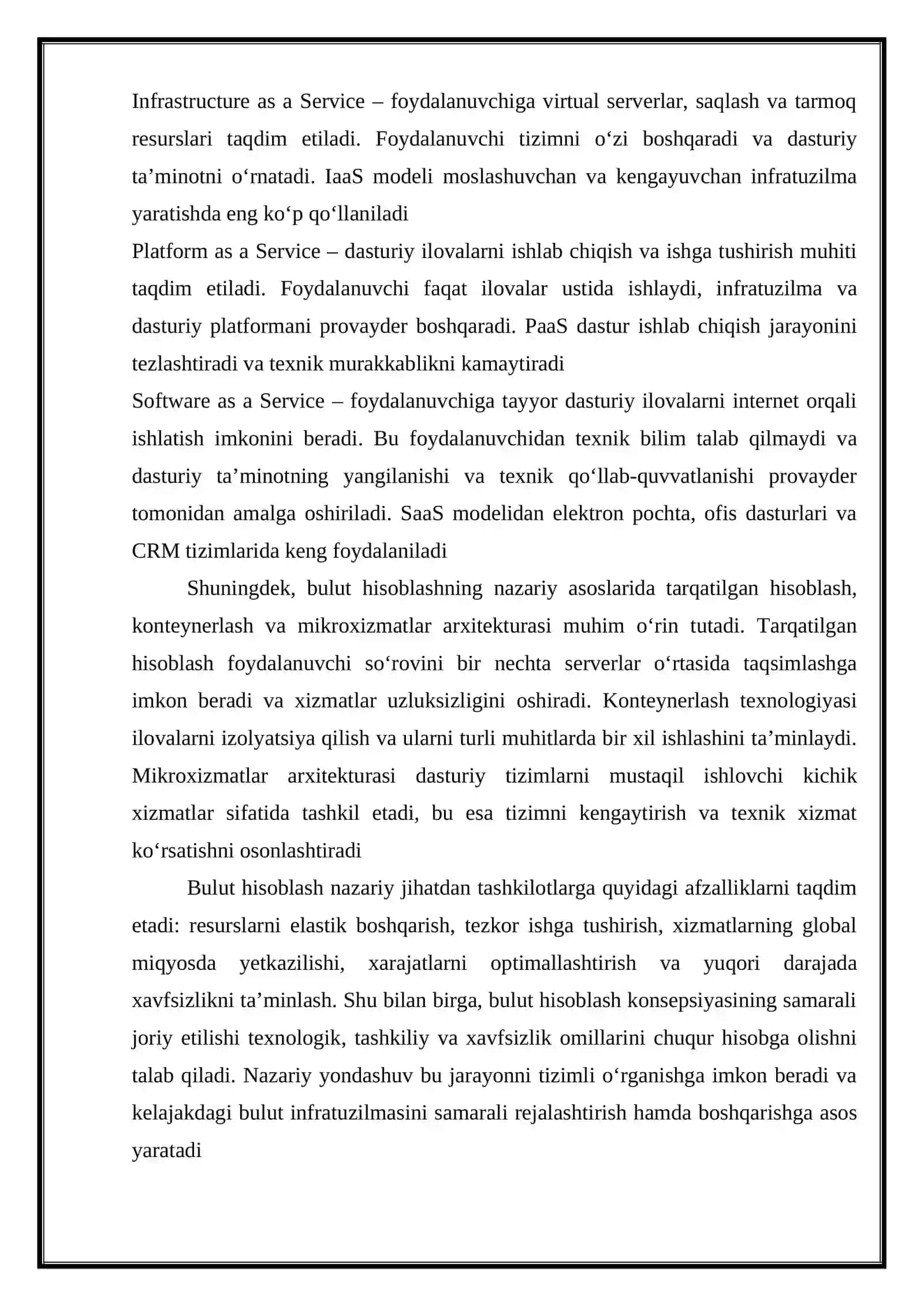 Bulutli hisoblash tizimlarining hozirgi rivojlanish holati va tendensiyalari 4