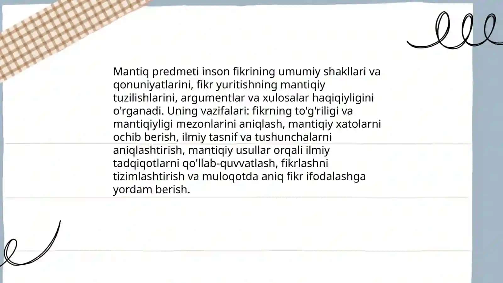 Mantiq fanining predmenti 4