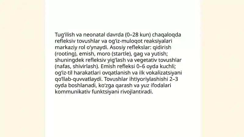 Nutqning ontogenezda shakllanish bosqichlari 4