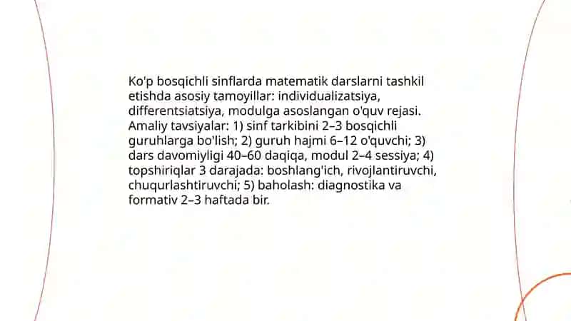 O'z komplektli maktablarda matematika o'qitish xususiyat 4