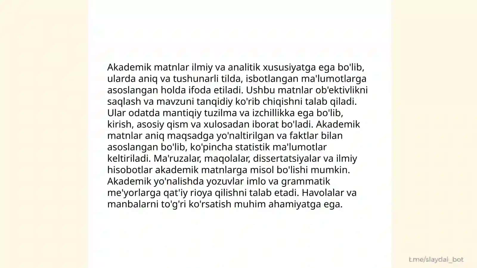 Akademik matn va uning tarkibiy tuzilishi 4