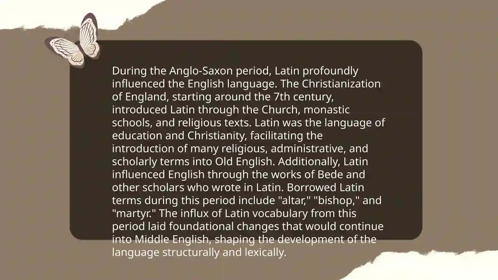 The foreign Latin influence on the development of the English language 4