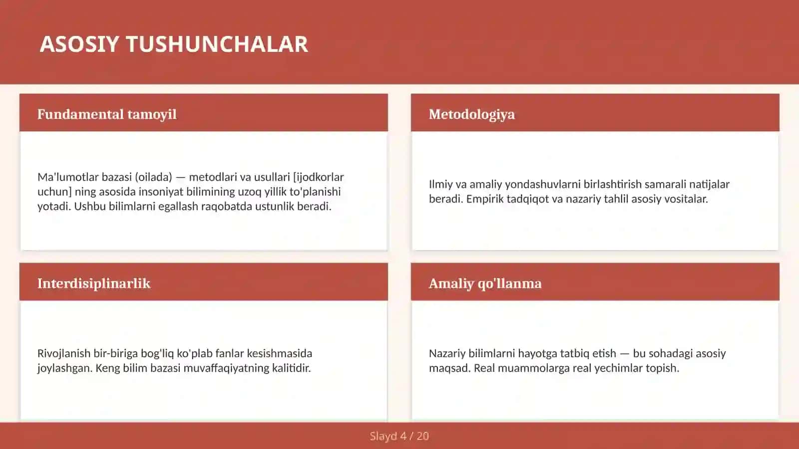 Ma'lumotlar bazasi (oilada) — metodlari va usullari [ijodkorlar uchun] 4