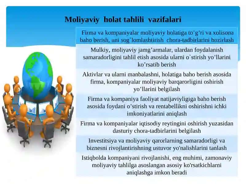 Moliyaviy holatni ifodalovchi asosiy ko’rsatkichlarni tahlili 4