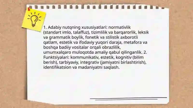 Adabiy nutq va uning uslublari. 4