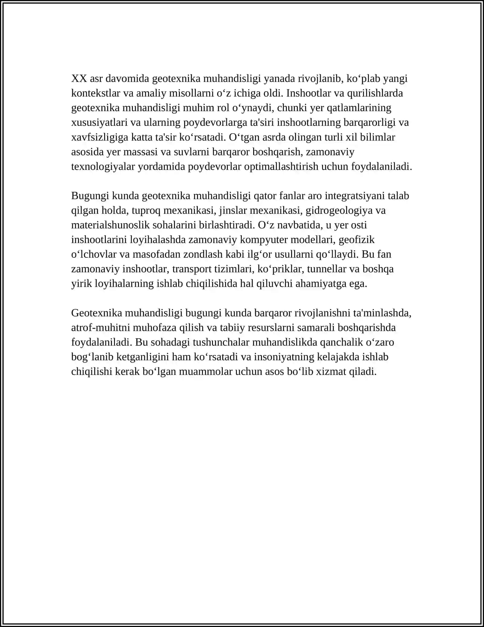 GEOTEXNIKA MUHANDISLIGI FANINING TARIXI 4