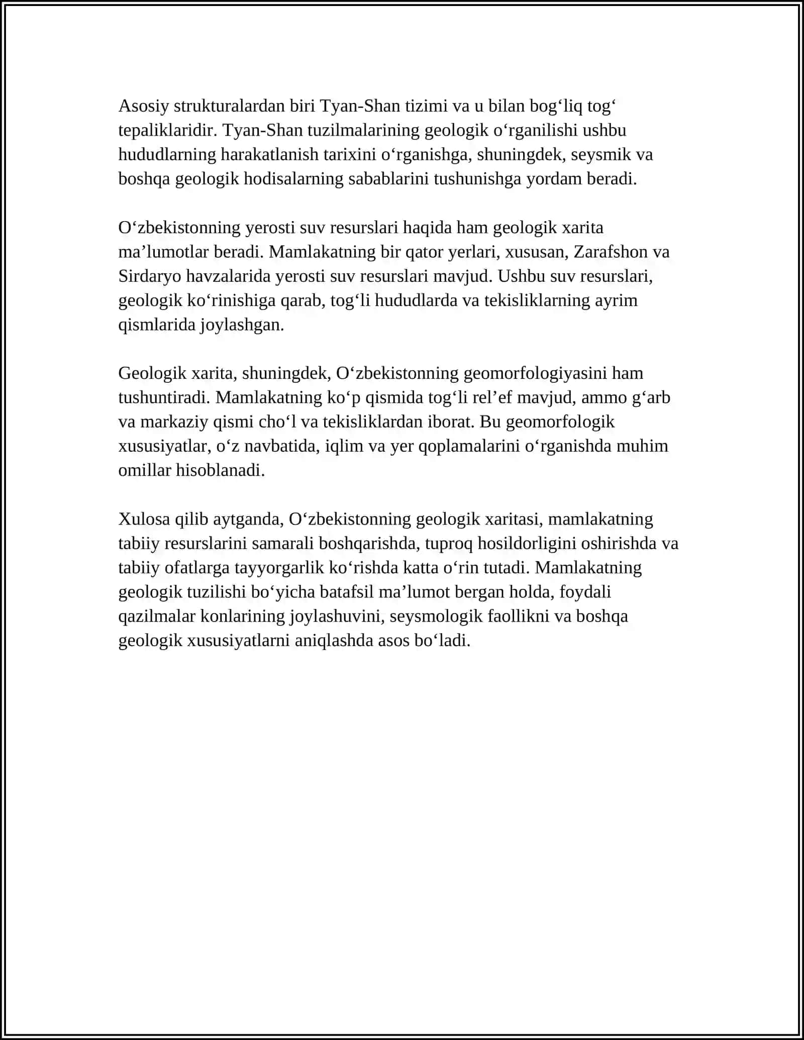 O'ZBEKISTON HUDUDINING GEOLOGIK TUZULISHI 4