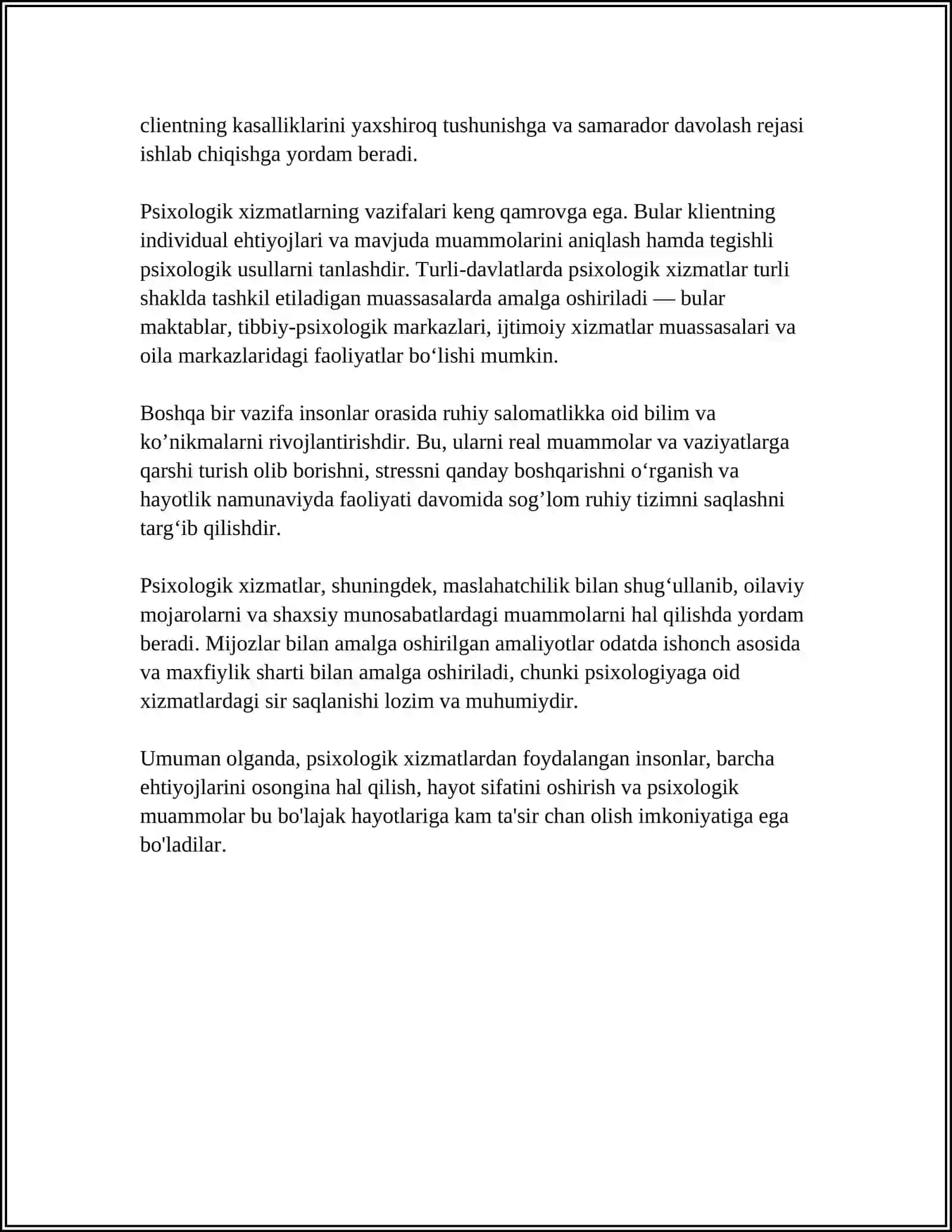 PSIXOLOGIK XIZMAT HAQIDA NIZOM 4