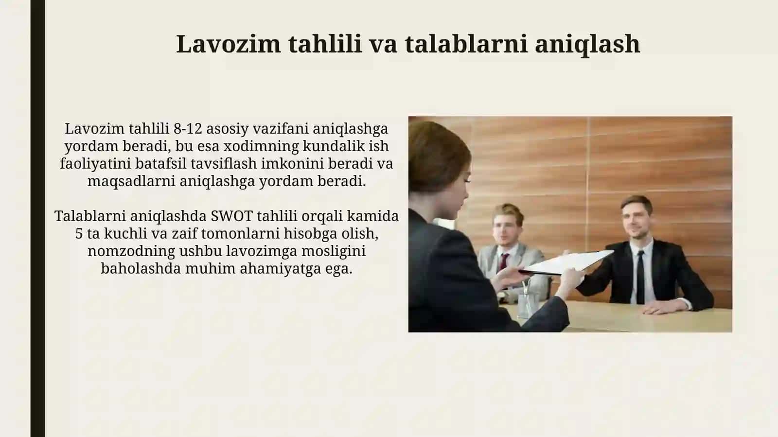 Ishga qabul qilish va tanlash 4