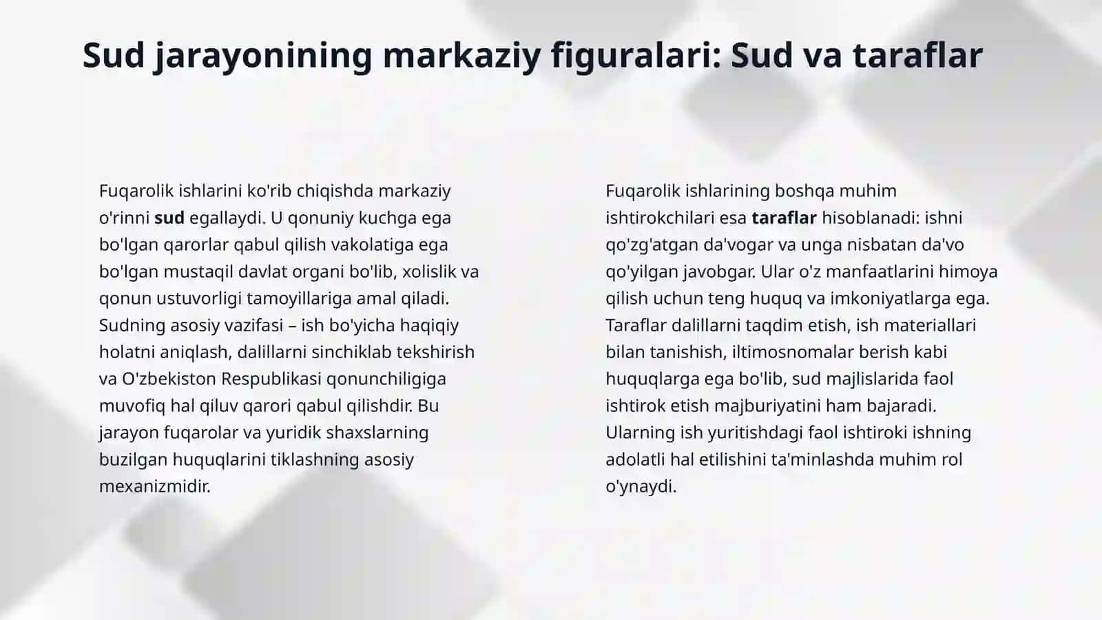 Fuqarolik sud ishlarini yuritish ishtirokchilari 4