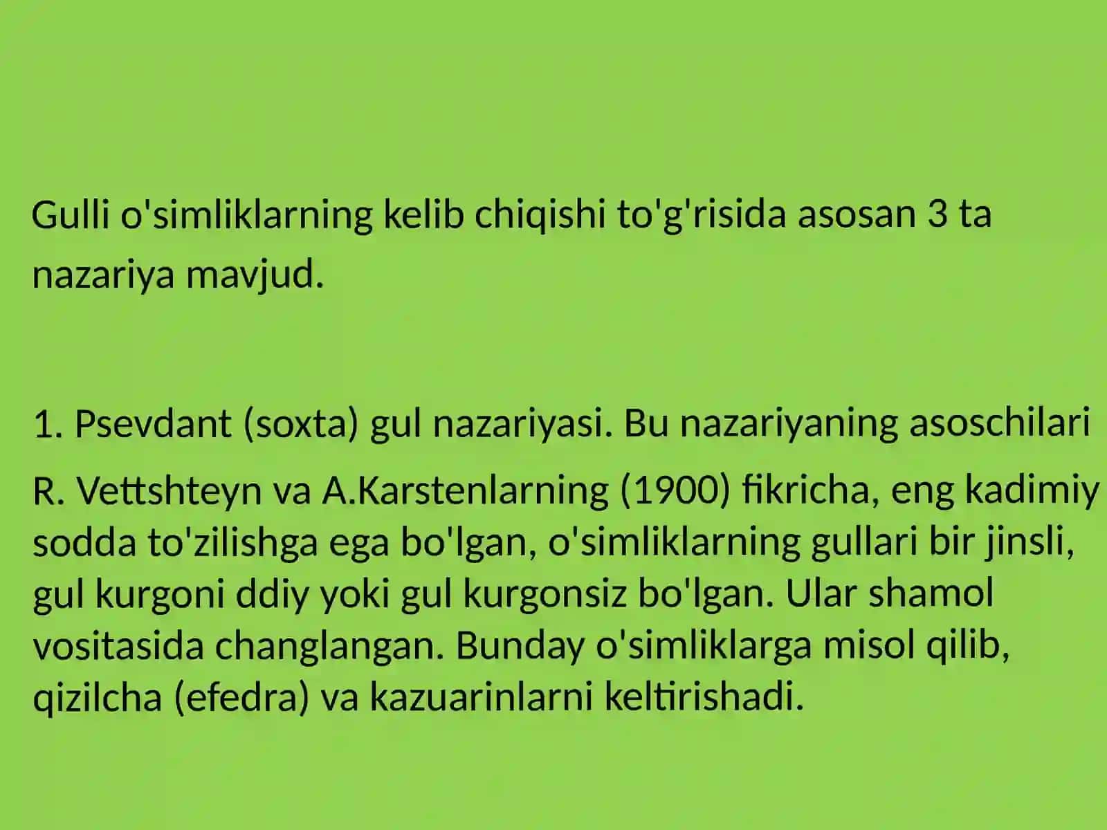 Gulli o'simliklarning kelib chiqishi 4