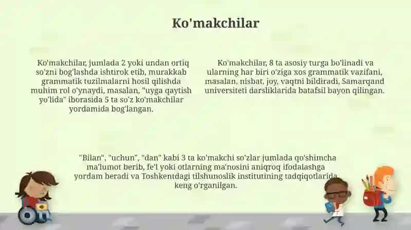 Oʻzbek tilida Soʻz Turkumlari 4