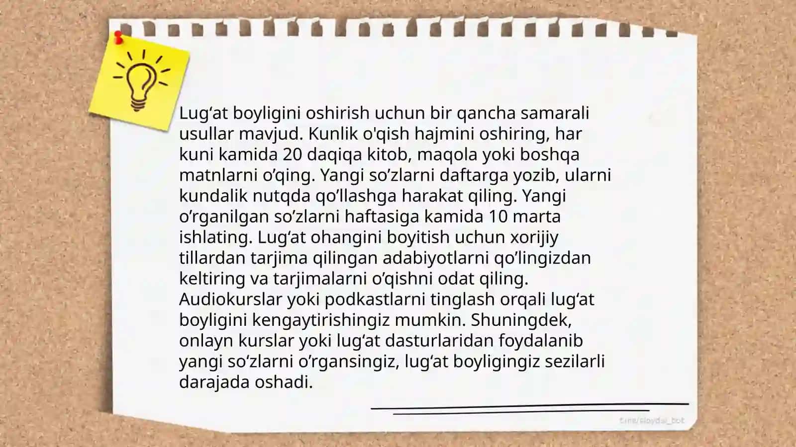 Matn va lugʻat ustida ishlash 4