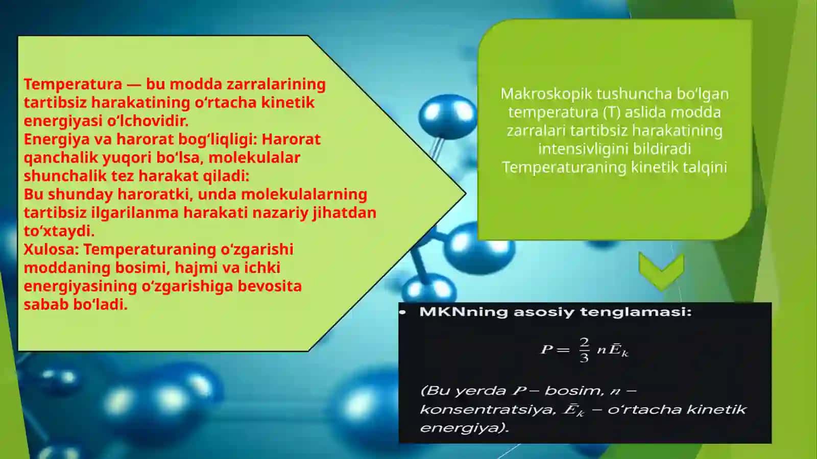 Molekulyar kinetika nazariyasi 4
