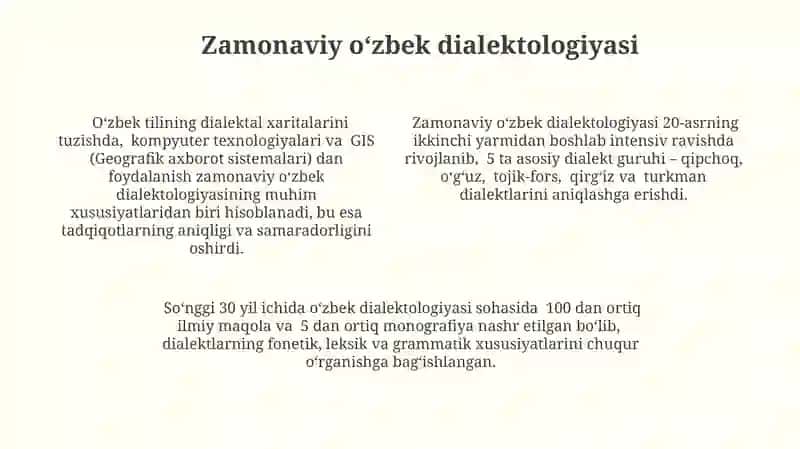 Oʻzbek dialektologiyasi tarixi 4