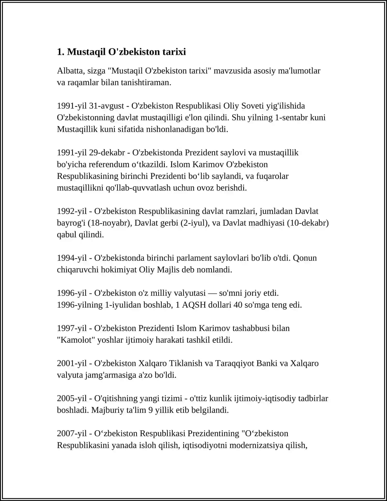 MUSTAQIL O'ZBEKISTONDA HOKIMIYATLAR BO'LINISHI PRINSIPI 4