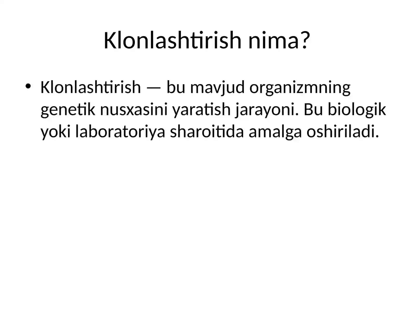 Klonlar, klonlashtirish, klinik ahamiyati 4