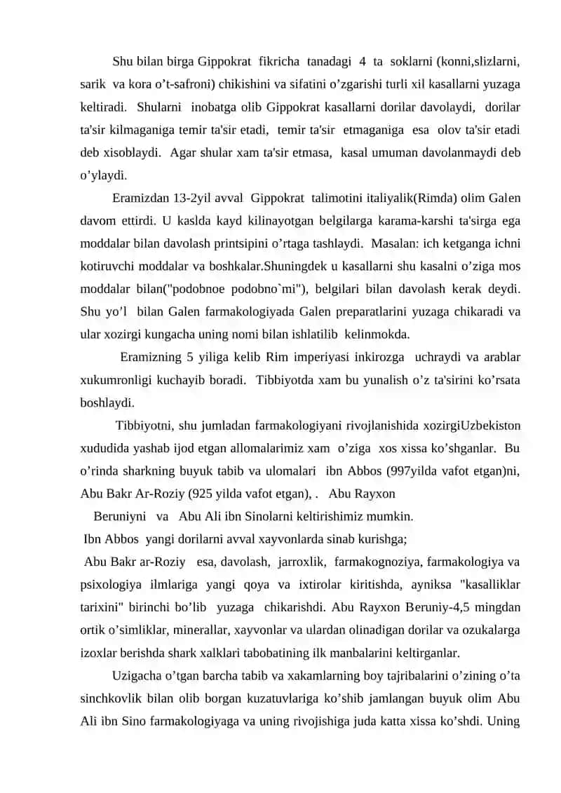 Farmakologiya fanining tarixi 4