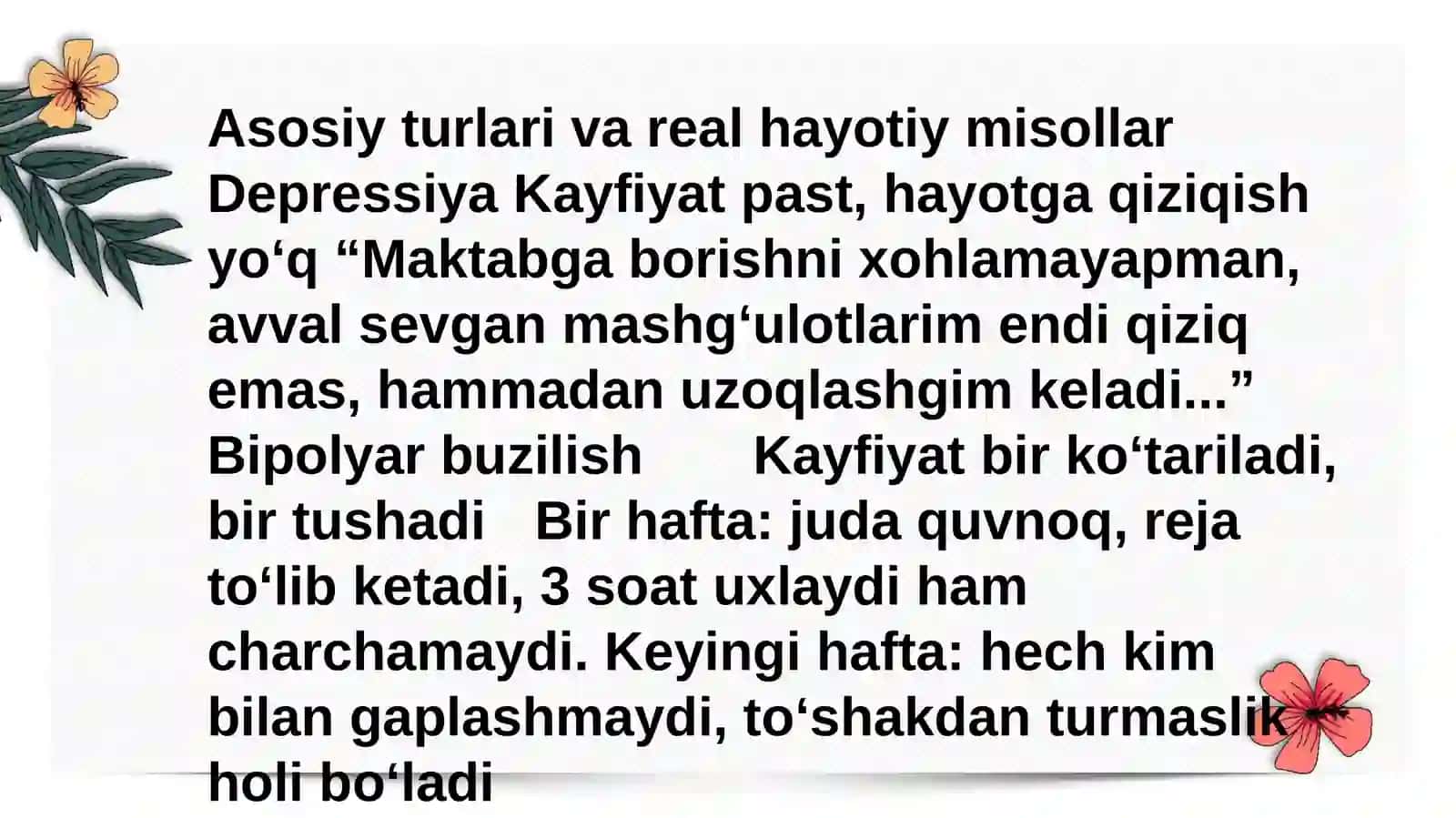 Depressiya va kayfiyat buzilishlari 4