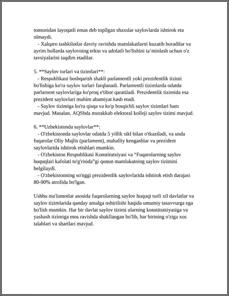 SIYOSIY HUQUQLAR REFERAT 4