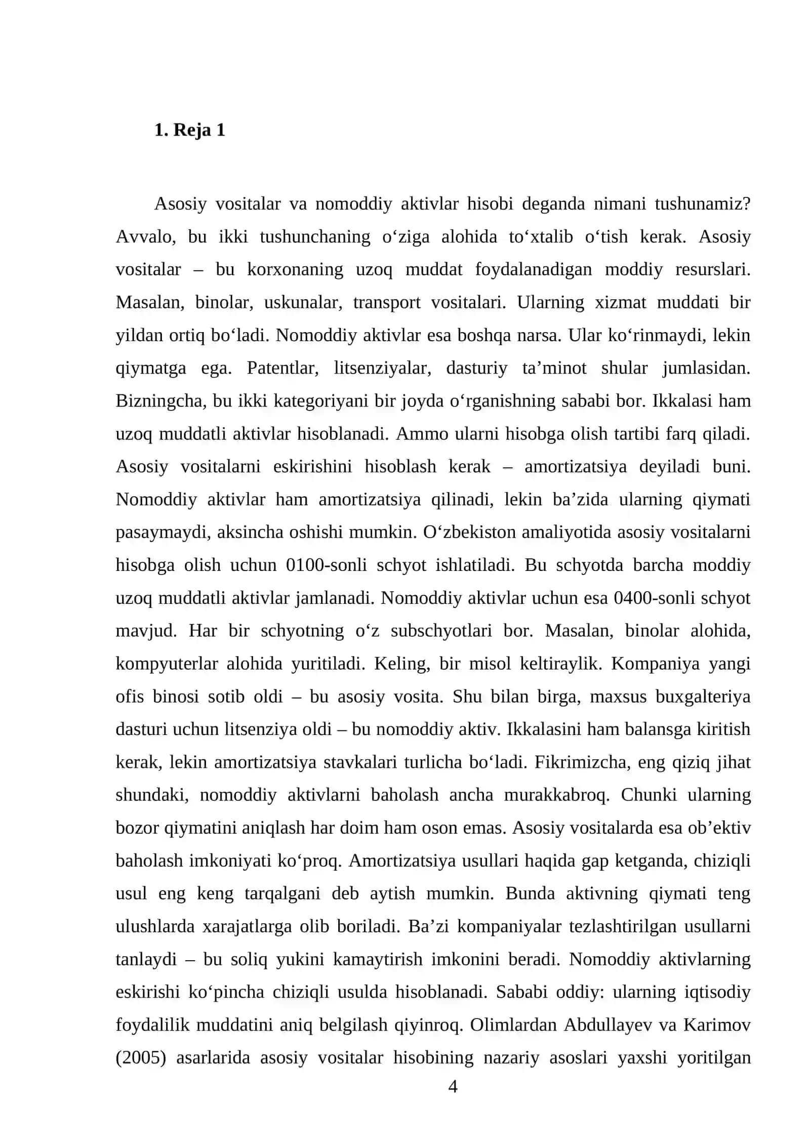 Asosiy vositalar va nomoddiy aktivlar hisobi 4