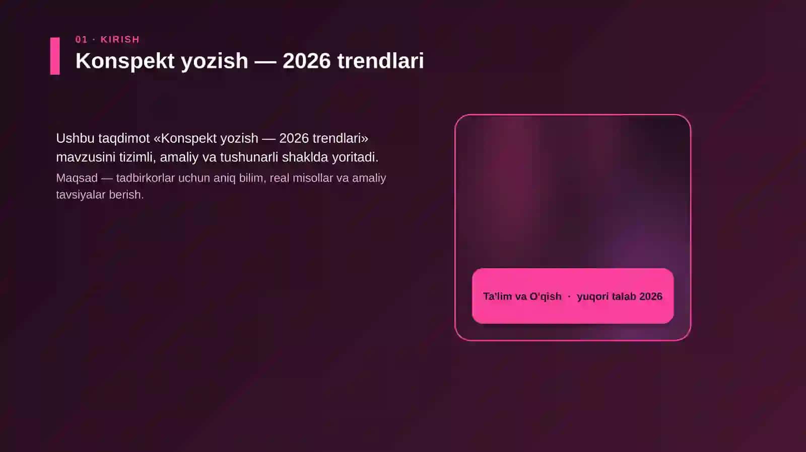 Konspekt yozish — 2026 trendlari 4